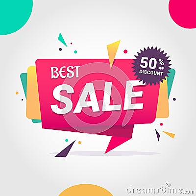 Special offer sale tag discount symbol retail sticker sign price isolated modern graphic style illustration Cartoon Illustration