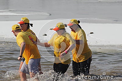 Special Olympics Nebraska Polar Plunge Editorial Stock Photo