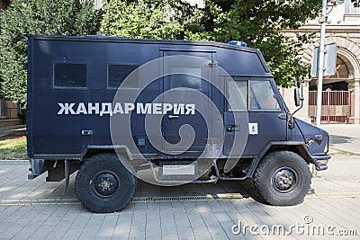 Special police car. Sofia, Bulgaria. Editorial Stock Photo