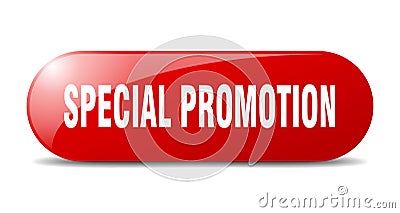 special promotion button. special promotion sign. key. push button. Vector Illustration