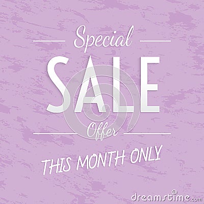 Special Sale heading simple design for banner or poster. Sale an Vector Illustration