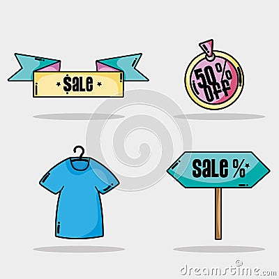 Special sale price market shop Vector Illustration