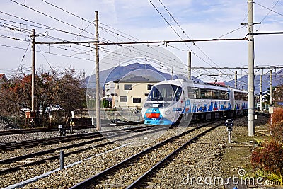 Special train to Mount Fuji Station Editorial Stock Photo