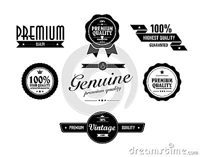 Special vintage sticker vith premium quality text Vector Illustration