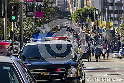 Special Women March event and Protesters around Los Angeles Editorial Stock Photo