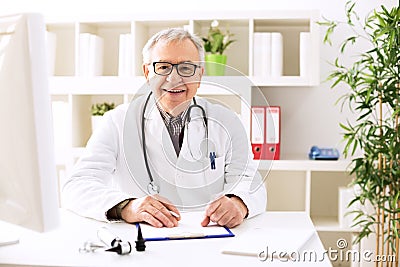 Specialist doctor otologist Stock Photo