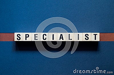 Specialist word concept on cubes Stock Photo