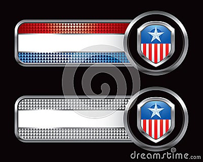 Specialized banners witha patriotic icon Vector Illustration