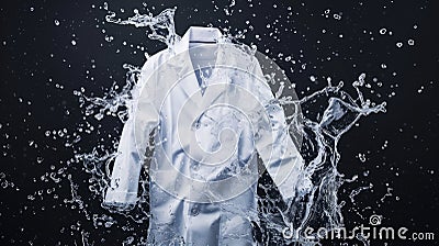 Specialized Lab coat Scientific Tool Horizontal Illustration. Stock Photo