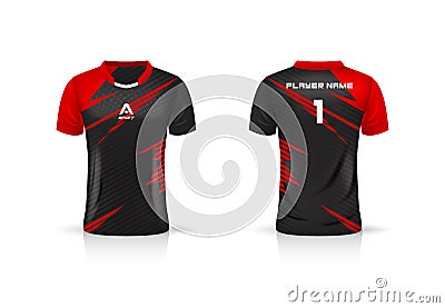 Specification Soccer Sport , Esport Gaming T Shirt Jersey template. mock up uniform . Vector Illustration Vector Illustration