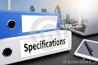 Specifications Stock Photo