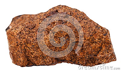 Specimen of limonite brown iron ore isolated Stock Photo