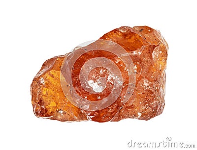natural raw hessonite grossular crystal cutout Stock Photo