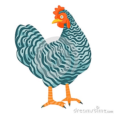 Speckled chicken funny vector illustration Vector Illustration