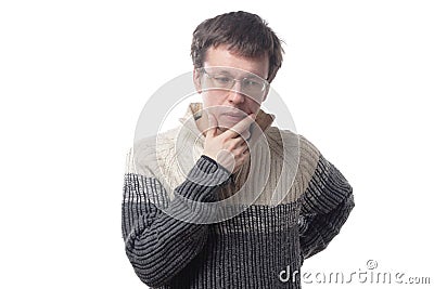 Spectacled man Stock Photo