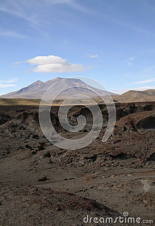 Spectactular landscape in Bolivia Stock Photo