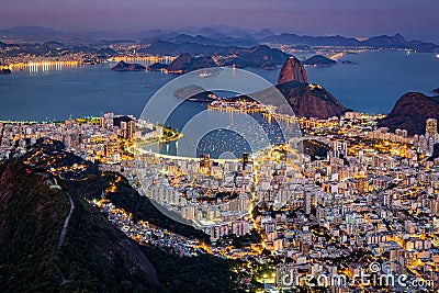 Spectacular aerial view over Rio de Janeiro Stock Photo