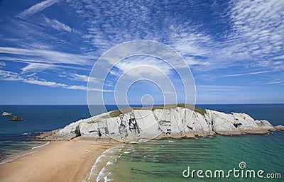 Spectacular beach Playa de los Covachos, Cantabria Stock Photo