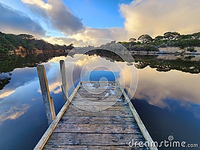 Glenelg River Reflection at Nelson Stock Photo