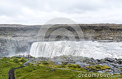 Spectacular Dettifoss waterfall in Iceland in summer Stock Photo