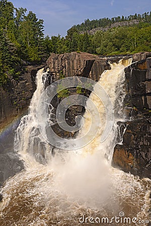 Spectacular Falls on a Sunny Day Stock Photo