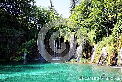 Spectacular landscape in Plitvice National Park Stock Photo