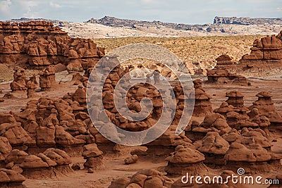 Spectacular landscapes of Goblin valley state park in Utah, USA Stock Photo