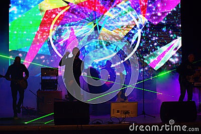 Spectacular live concert stage Editorial Stock Photo