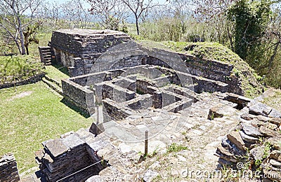 The spectacular Mayan pyramid city of Tonina in Ocosingo, Chiapas Stock Photo