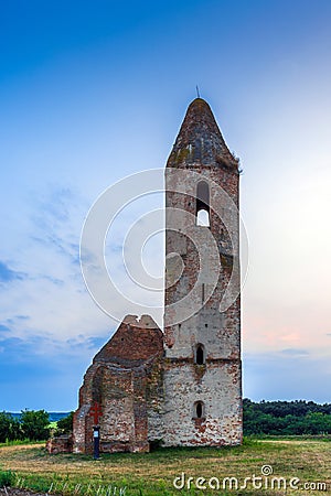 Spectacular medieval temple ruin Stock Photo