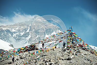 Spectacular mountain scenery on the Mount Everest Base Camp Stock Photo