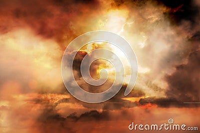 Spectacular sunset background Stock Photo