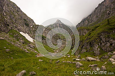 Spectacular valley in the mountains Stock Photo