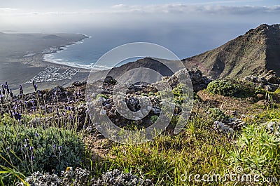 Spectacular view, Lanzarote, Spain Stock Photo