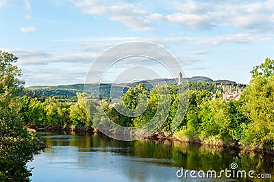 The spectacular view of scottish nature with National Wallace Mo Stock Photo