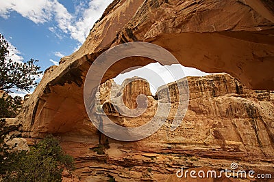 Spectacular view to Hickman Natural Bridge in Capitol reef National park in Utah, USA Stock Photo