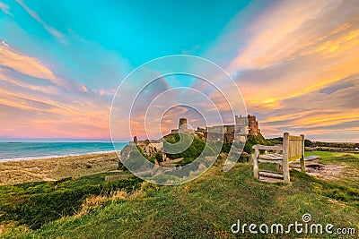 Spectacular views on the Northumberland coastline Stock Photo