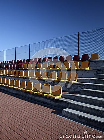 Spectator seating Stock Photo