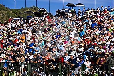 Spectators on the 18th Editorial Stock Photo