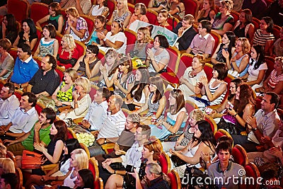 Spectators of final competition Beauty of Russian Railways 2012 Editorial Stock Photo