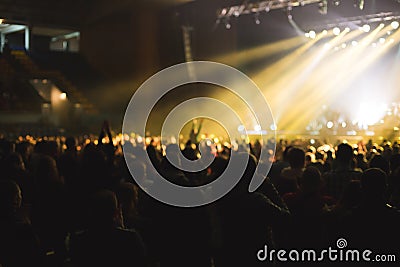 Spectators in the large concert hall.