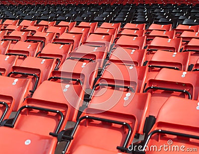 Spectators seats Stock Photo