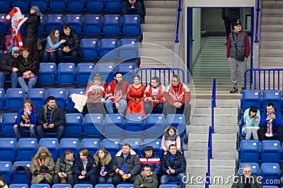 Spectators on tribune Editorial Stock Photo