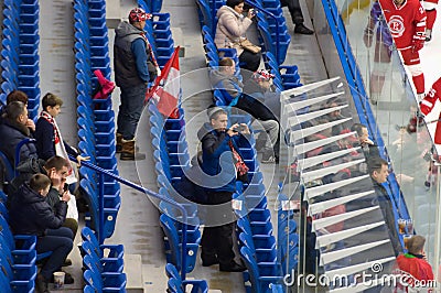 Spectators on tribune Editorial Stock Photo