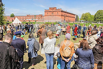 The spectators of the Viking tournament. Editorial Stock Photo