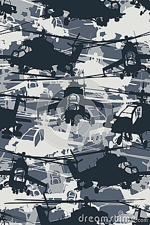 Military Camouflage chopper grey Stock Photo