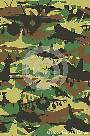 Military Camouflage fighter jet green pattern Stock Photo