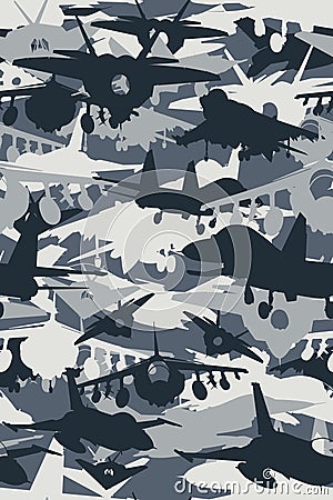Military Camouflage fighter jet pattern grey Stock Photo