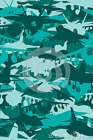 Military Camouflage fighter jet teal pattern Stock Photo