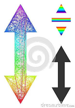 Spectrum Network Gradient Vertical Flip Icon Vector Illustration
